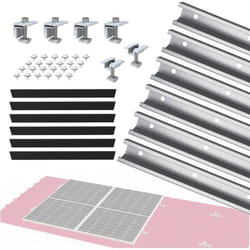 Nuasol - Kit de montage sur toiture en tôle trapézoïdale pour 2 panneaux solaires