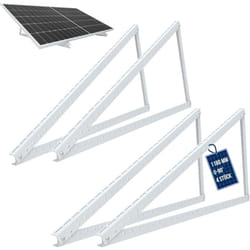 Support pour panneau solaire jusqu'à 118 cm - Toit plat pv - Réglable de 0 à 90 ° - Lot de 4 - Aluminium - Matériel de montage - Nuasol