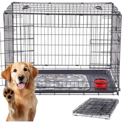 AREBOS Cage pour chiens S Caisse de transport pour chien pliable en treillis