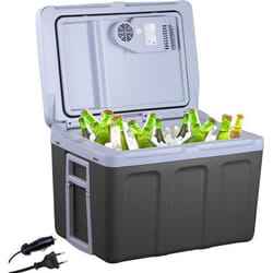 AREBOS Glacière 40 litres  pour Refroidir & Maintenir au Chaud  Mini réfrigérateur  Réfrigérateur Mobile avec Mode ECO  12/230
