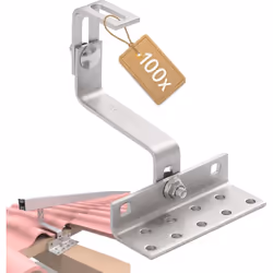 NuaFix - 100x Crochets de toit pour installations PV profilés en aluminium NuaFix vous propose différents matériaux de montag ...