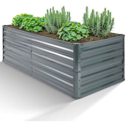 AREBOS Jardinière surélevée en métal 180 x 90 x 59 cm  acier galvanisé