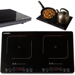 AREBOS Plaque de cuisson à induction 3500 W 2 plaques cuisson fonction minuterie