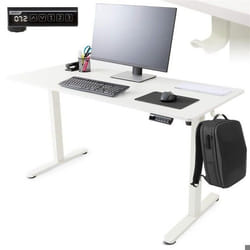 AREBOS Bureau à hauteur réglable électriquement 140x60 cm  Fonction mémoire  Table dordinateur réglable 72-118 cm