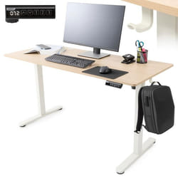 AREBOS Bureau électrique 140 x 60 cm réglable en hauteur avec fonction mémoire