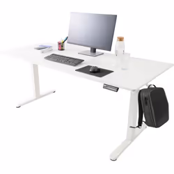 AREBOS Bureau à hauteur réglable électriquement 160x80 cm  Fonction mémoire  Table dordinateur réglable 72-118 cm  Blanc