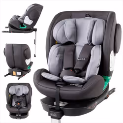 FableKids NORA Siège enfant gris i-Size pivotant à 360° 40-150 cm