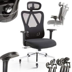 AREBOS Chaise de bureau ergonomique chaise de bureau avec appuie-tête réglable