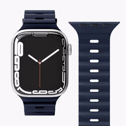 Vonmählen Wave Band, Bande, Smartwatch, Bleu, Apple, Apple Watch 38 mm | 40 mm | 41 mm, Silicone