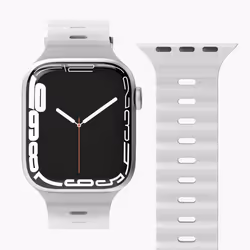 Vonmählen Wave Band, Bande, Smartwatch, Gris, Apple, Apple Watch 42 mm | 44 mm | 45 mm | 49 mm, Silicone