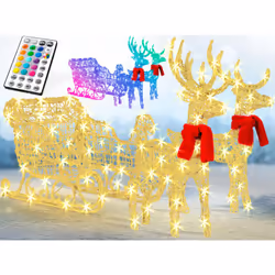 RENNE LED KESSER, des LED de haute qualité avec éclairage continu et des LED clignotantes, alimentation IP44 pour une utilisa ...