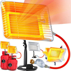 Chauffages à gaz Chauffages à gaz à poser Chauffages à poser avec allumage piézoélectrique Tuyau & régulateur Support pour bouteilles Chauffages à