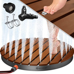 Douche de jardin Douche de sol Douche extérieure Douche de sauna Douche de camping 70x55 cm Rectangle Hauteur de fontaine réglable jusqu'à 4 m Avec