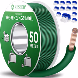 KESSER Câble de délimitation, y compris 12 connecteurs de câble avec coupe-fil intégré à chaque connecteur de câble, différen ...