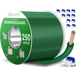 Kesser - Câble périphérique + piquet + connecteur de câble pour tondeuse robot Accessoires set Câble périphérique compatible universel Vert / 250m