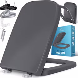 Siège de toilette KESSER Premium avec frein de chute, en plastique thermodurci de qualité supérieure, charnière Soft-Close, a ...