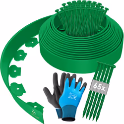 KESSER Bordure de gazon Premium, combinable à l'infini pour obtenir la longueur parfaite, matériau recyclable de haute qualit ...