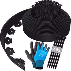 KESSER Bordure de gazon Premium, combinable à l'infini pour obtenir la longueur parfaite, matériau recyclable de haute qualit ...