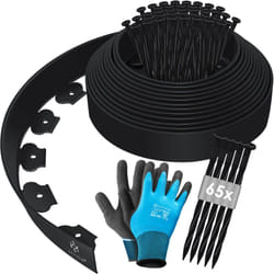 Kesser - Bordure de pelouse flexible en plastique avec piquets + gants Bordure de parterre Bordure de tonte