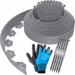 KESSER Bordure de gazon Premium, combinable à l'infini pour obtenir la longueur parfaite, matériau recyclable de haute qualit ...