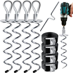 KESSER® 4 ancres de sol Ancres de terre Set de 9 pièces Fixation pour trampoline balançoire pavillon tente de réception abri de jardin balançoire