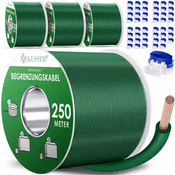 KESSER Câble de délimitation, y compris 12 connecteurs de câble avec coupe-fil intégré à chaque connecteur de câble, différen ...