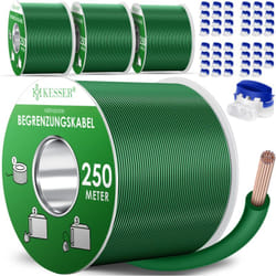 Kesser - Câble périphérique + piquet + connecteur de câble pour tondeuse robot Accessoires set câble périphérique compatible universel Vert / 1000m