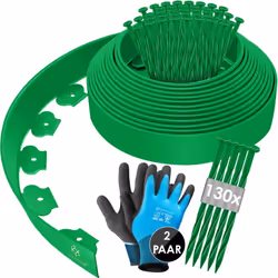 KESSER Bordure de gazon Premium, combinable à l'infini pour obtenir la longueur parfaite, matériau recyclable de haute qualit ...