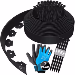 KESSER Bordure de gazon Premium, combinable à l'infini pour obtenir la longueur parfaite, matériau recyclable de haute qualit ...