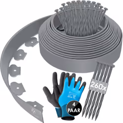 KESSER Bordure de gazon Premium, combinable à l'infini pour obtenir la longueur parfaite, matériau recyclable de haute qualit ...