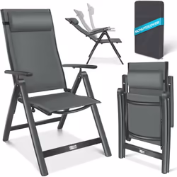 DESCRIPTION GÉNÉRALE La chaise de jardin Kesser offre confort et détente grâce à son dossier réglable en 7 positions. Fabriqu ...