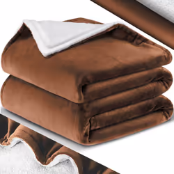 KESSER Couverture douillette mélange de matériaux moelleux Sherpa et non-tissé et design réversible certifié OEKO-TEX, lavabl ...