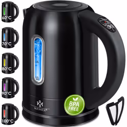 KESSER Bouilloire 2 200 W avec réglage de la température entre 60-100°C et fonction de maintien de la chaleur, filtre antical ...