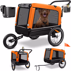 KESSER Boxer remorque pour chien 3 en 1 d’une capacité d’environ 240 litres, en toile Oxford 600D, Smart Space Concept, capac ...