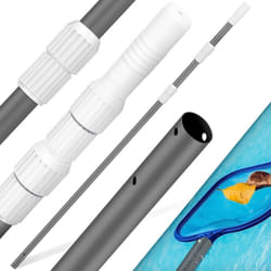Barre télescopique en aluminium pour piscine Barre de nettoyage de piscine en 3 parties réglable de 1 20m à 3 60m Stable et résistante aux