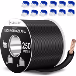 KESSER Câble de délimitation, y compris 12 connecteurs de câble avec coupe-fil intégré à chaque connecteur de câble, différen ...