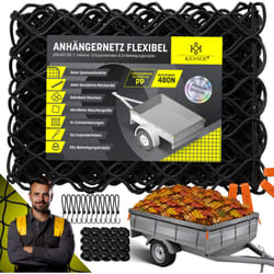Kesser - Filet de remorquage extensible à mailles fines avec crochets Filet de remorquage avec corde de tension et cordelette de filet pour sécuriser