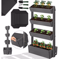 KESSER Plate-bande surélevée avec niveaux très robustes pour une multitude de plantes, résistant aux intempéries grâce à une  ...