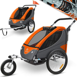 Kesser - Remorque pour enfants Remorque vélo 360° pivotante avec suspension 2en1 fonction jogger Remorque vélo pour enfants + ceinture 5 points