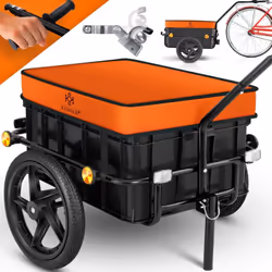 Description générale La remorque pour vélo KESSER est un modèle 2 en 1, pouvant être utilisé comme chariot ou remorque. Avec  ...