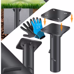 KESSER Plaque de base universelle pour une meilleure stabilité, adaptée aux parasols avec vis M9, résistante à la rouille et ...