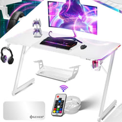 Kesser - Table de jeu ultime Z-Frame Bureau de jeu avec porte-boisson Crochet pour écouteurs Table d'ordinateur pc Table ergonomique pour gamer 140 x