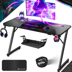 Kesser - Table de jeu ultime Z-Frame Bureau de jeu avec porte-boisson Crochet pour écouteurs Table d'ordinateur pc Table ergonomique pour gamer 140 x