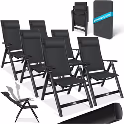 KESSER Chaise de jardin Confort et détente grâce au dossier réglable en 7 positions, matériau textile résistant, structure st ...