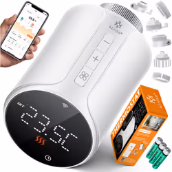 KESSER Thermostat de chauffage Commande par app, commande vocale (Google Assistant & Amazon Alexa), sécurité enfants, fonctio ...