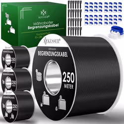 KESSER Câble de délimitation, y compris 12 connecteurs de câble avec coupe-fil intégré à chaque connecteur de câble, différen ...
