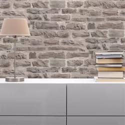 Papier Peint Pierre Dino M1-No.54 Gris Brun Pierre Mur Brique