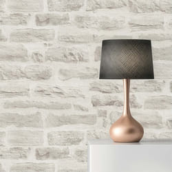 Papier Peint Pierre Luano M1-No.107 Papier peint intissé Gris Pierre Mur Brique