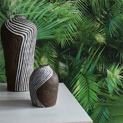 Papier Peint Forêt et Feuilles Enrico M1-No.175 Vert Jungle Palmier