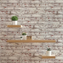 Papier Peint Pierre Eliano M1-No.181 Blanc Brun Pierre Mur Brique
